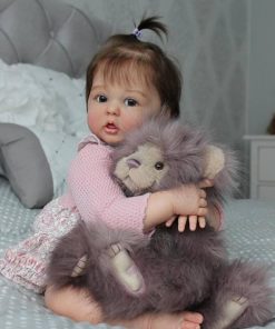 iCradle Realistic Reborn Toddler Dolls 24Inch Real Life Reborn Baby Doll Girl Soft Body Lifelike Newborn Baby Dolls That Look Real Silicone Babies with Clothes and Accessories Gift for Kids 2