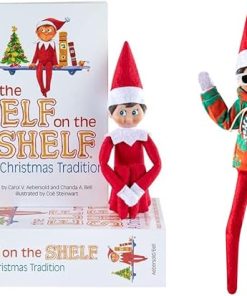 Elf on the Shelf Scout Boy (Blue Eyed Boy) with Claus Couture Collection Groovy Greetings Hoodie