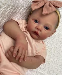 Angelbaby Realistic Reborn Baby Doll Look Real 18inch Newborn Silicone Baby Girl Dolls Soft Weighted Lifelike Cute Bebes Reborn Infant Rebirth Doll Sets for Toddler GiftsV 2