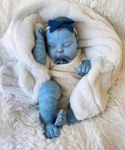 20 inch Avatar Baby Dolls Realistic Reborn Baby Dolls with Cloth Body Lifelike Newborn Avatar Babies Soft Vinyl Poseable Real Life Looking Reborn Avatar Baby Dolls with Feeding Toy