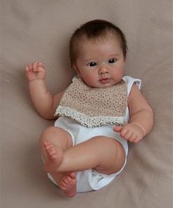 Zero Pam Reborn Baby Dolls 20 inch Realistic Reborn Baby Vinyl Dolls Soft Body with Hair Eyes Open Posable Baby Doll for Kids Age 3+ with Feeding Accessories