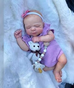 Realistic Reborn Baby Dolls – 19 Inch Lifelike Realistic Newborn Girl with Open Eyes and Cloth Body, Cute Birthday Gift with Doll Accessories for Kids Aged 3+ 2