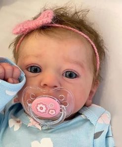 Realistic Reborn Baby Dolls – 19 Inch Lifelike Realistic Newborn Girl with Open Eyes and Cloth Body, Cute Birthday Gift with Doll Accessories for Kids Aged 3+ 2