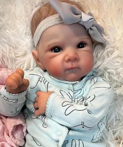 RXDOLL Reborn Baby Dolls Girls 18 Inch Silicone Full Body Vinyl Realistic Newborn Baby Dolls That Look Real Babies Anatomically Correct Doll with Feeding Accessories 2
