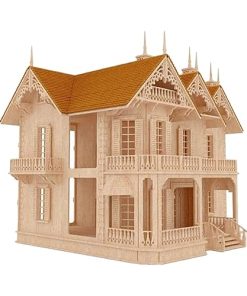 Birds Wood Shack The Victorian Gothic Mansion – Lightweight & Durable Model Kit – Available in 1:24 Scale – Challenging Puzzle Wooden Doll House | Made with Baltic Birch Wood