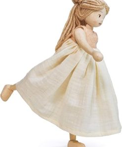 Tender Leaf Toys – Ferne and Lola Wooden Dolls – Large Handcrafted Multicultural Dolls with Rotating Arms and Legs – Develop Creativity and Storytelling Skills – Imaginative Play – Age 3+ (Ferne) 2