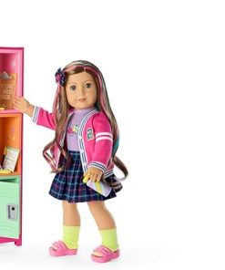 American Girl Truly Me 18-inch Doll Colorful Cubbies Locker Playset with Fold-out Hook and Real Chalkboard, For Ages 6+ 2