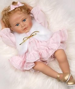 Paradise Galleries Realistic Reborn Baby Doll Karen Scott Sculptor Designer Collection 20 Inch Doll with Pink Ruffled Dress Special Birthday Gift for Ages 3 and Up – Lovely