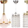 LUOZZY 3 Pcs Dollhouse Chandelier Light Ceiling Candle Chandelier Miniature Chandeliers for Dollhouse Led Chandelier
