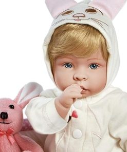 Paradise Galleries Realistic Reborn Baby Doll with Bassinet 9 Piece Gift Set, 17-Inch Birthday Gift for Kids Ages 3 and Up – Molly & Fluffy 2