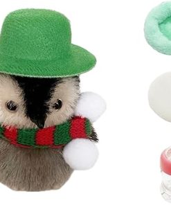 4 Inches Silicone Penguin, Realistic Animal as Silicone Piglet Companion with Sleeping Pad Accessories for Kids Boy Girl Birthday Handmade Gift (4” Penguin Baby)