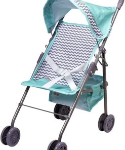 Adora Baby Doll Stroller with Fun Design, Adjustable Sun Cover, Doll Accessory Storage and Removable Stroller Seat That fits Dolls up to 18″, Birthday Gift for Ages 3+ – Zig Zag Medium