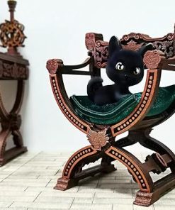 Dollhouse Gothic ARMCHAIR – Exclusive Gothic Dollhouse furniture – Laser cut wood – Gothic Decor 1:12 2