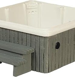 Melody Jane Dolls Houses Dollhouse Hot Tub Grey Garden Spa Miniature Outdoor Furniture 1:12 Scale
