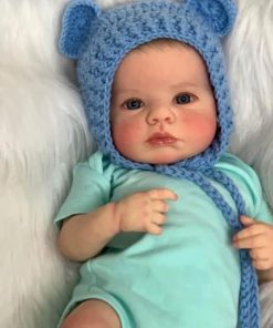 Reborn Baby Dolls – 19 Inch Handmade Baby Girl Realistic Newborn Baby Dolls Silicone Full Body Set with Feeding Kit, Gift for Kids Age 3+ 2