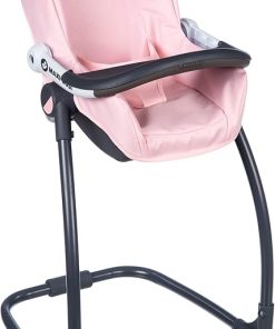 Smoby – Maxi-COSI 3-in-1 Doll High Chair – for Dolls up to 42 cm, Seat Shell, High Chair, Car Seat & Swing Seat, Doll Accessories for Children from 3 Years, Pink
