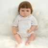 Reborn Baby Dolls, 18″ Soft Vinyl Silicone Full Body Realistic Newborn Baby Dolls for 3+ Year Old Girls, Real Life Baby Dolls with Toy Accessories Gift for Kids (18 Inches, White Cloth Girl)