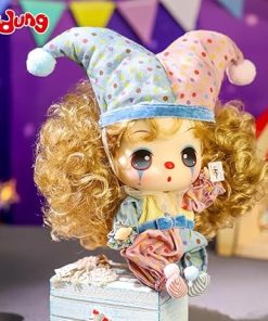 DDUNG Toys Series Curly Hair Clown Doll, Cute Facial Expression, Funny Pose, Gift for Kids, 18cm 2