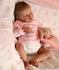 Cute Reborn Baby Dolls Full Body Silicone 18 inch Sleeping Reborn Newborn Baby Realistic Girl Real Life Silicone Babies Anatomy Correct Bath Doll Toys for Girls Age 6+ Year Old 2