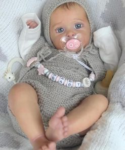 19 Inch Realistic Newborn Baby Dolls Boy, Real Life Reborn Baby Dolls with Soft Weighted Cloth Body Handmade Toys Gifts with Accessories for 3+ Years Old Kids 2