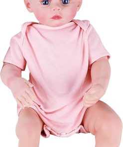 ROERHE Lifelike Reborn Baby Dolls 18 Inch Girl Eyes Open Realistic Newborn Baby Dolls Cute Squishy Vinyl Doll with Accessories