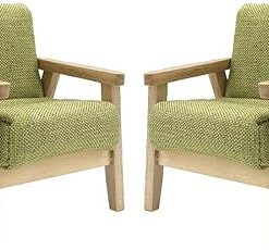 2Pcs Realistic 1/12 Scale Doll House Mini Sofa Model Dolls Accessories