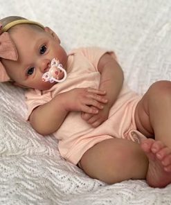 Angelbaby Realistic Reborn Baby Doll Look Real 18inch Newborn Silicone Baby Girl Dolls Soft Weighted Lifelike Cute Bebes Reborn Infant Rebirth Doll Sets for Toddler GiftsV