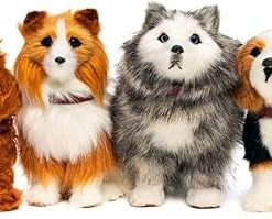 THE QUEEN’S TREASURES 18 Inch Doll Pets, Set of 4 Puppy Dog Pets for 18 Inch Dolls, Compatible for Use with American Girl Dolls