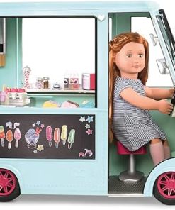 Our Generation Dolls Sweet Stop Ice Cream Truck for Dolls, 18″ 2