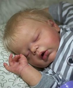 Pinky Reborn Baby Doll,22 Inch Lifelike Newborn Baby Doll Real Life Baby Dolls Sleeping Soft Weighted Realistic Reborn Dolls with Toy Accessories for Kids Age 3+