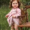 Pinky Reborn Baby Dolls 25 inch 65cm Silicone Vinyl Girls Reborn Toddler Baby Doll Rooted Hair Realistic Real Lifelike Looking Newborn Dolls for Age 3+
