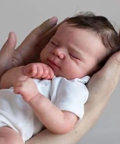 Zero Pam Reborn Baby Dolls Boy Soft Full Body Vinyl,18 inch Realistic Newborn Baby Dolls Eyes Closed with Hair Anatomically Correct Sleeping Babies Cute Toddler Infant Dolls with Accessories
