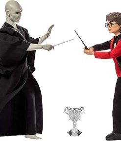 Mattel Harry Potter 2-Pack Gift Set: 12-inch Voldemort & 10.5-inch Harry Dolls with Film-Inspired Fashion & Wands, Ages 6+ 2