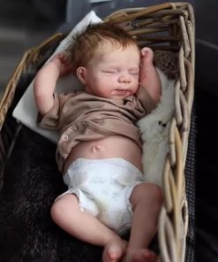 Angelbaby Reborn Baby Boy Dolls 19 Inch Realistic Sleeping Newborn Baby Silicone Full Body Look Real Weighted Bebe Doll Anatomically Correct Real Feel Babies Doll Toys