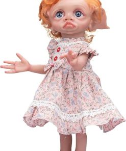 Pinky Reborn Elf Doll 17 Inch Handmade Reborn Fairy Elf Doll Full Body Silicone Angel Baby Dolls for Art Collectible Halloween Toy 2