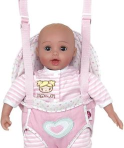 Adora GiggleTime 15Girl Vinyl Weighted Soft Body Toy Play Baby Doll with Laughing Giggles and Harnessed Wrap Carrier Holder for Children 2+, 15 inches (20153009)
