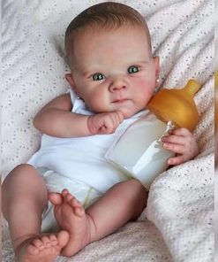 Lifelike Reborn Baby Dolls 19 Inch Silicone Full Body Boy Waterproof Anatomically Correct Baby Doll Soft, Look Like Real Baby Feeling Realistic, with Accessories Gift Set for Kids Age 3+
