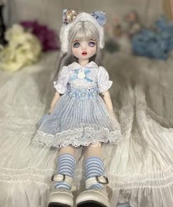 11.8 Inch Mini Girl BJD Dolls 30cm Ball Jointed Doll with Accessories Cute Fashion Outfits, Children’s Day Gift (22#)