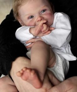 Anano 20 inch Smily Reborn Baby Dolls Harper Realistic Newborn Baby Dolls Lifelike Real Baby Dolls That Look Real Soft Vinyl Real Life Baby Doll Present for Kids Age 3+ 2