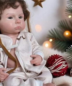 Reborn Baby Dolls Silicone Full Body 13 Inch Rooted Hair Silicone Baby Doll Boy Waterproof Silicone Reborn Baby Dolls for Children’s Gift