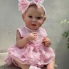 -20Inch Soft and Full Body Vinyl Reborn Toddler Girl Doll Premie Baby Genesis Hand Painted Doll Cute Lifelike Silicone Babies with Clothes and Accessories for Kids