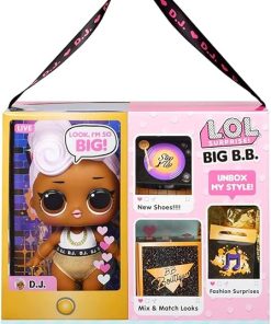 LOL Surprise Big B.B. (Big Baby) D.J. – 11″ Large Doll, Unbox Fashions, Shoes, Accessories, Includes Playset Desk, Chair and Backdrop