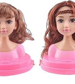 1 Set Doll Head for Hair Styling and Make Up Styling Head Doll for Girls Colorful Realistic Make Up Accessories for Girls Birthday Christmas Thanksgiving Gifts for Hair 2