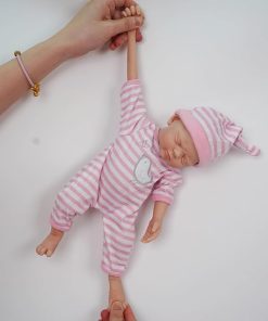 12″ Silicone Full Body Reborn Baby Dolls Realistic Newborn Doll Lifelike Closed Eyes Sleeping Baby Girl,The Look Real Doll Stress Relief with Clothes Accessories