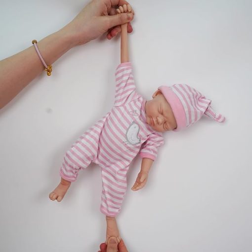 12" Silicone Full Body Reborn Baby Dolls Realistic Newborn Doll Lifelike Closed Eyes Sleeping Baby Girl,The Look Real Doll Stress Relief with Clothes Accessories
