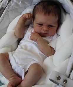 Anano Reborn Baby Dolls Lifelike Newborn Preemie 17 Inch Reborn Baby Boy Doll Real Life Looking Baby Dolls Realistic Newborn Baby Dolls Boy Soft Body Silicone Reborn Baby Birthday Gift 2