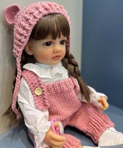 22 Inch Reborn Baby Dolls Full Body Silicone Girl That Looks Realistic Baby Doll Newborn Size Anatomically Correct Reborn Doll Toy for Toddler Kids Age 6+ 2