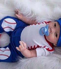 iCradle Real Life 22inch 55cm Reborn Baby Doll Soft Silicone Baby Boy Doll Toy for Ages 3+