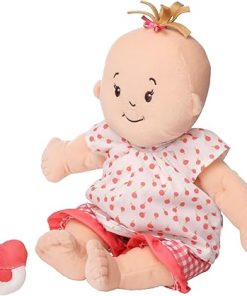 Manhattan Toy Baby Stella Peach with Light Brown Hair Soft First Baby Doll for Ages 1 Year and Up, 15″ 2