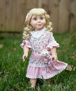 The Queen’s Treasures Officially Licensed Little House on The Prairie Nellie Oleson 18 Inch Doll, with Matching Little Bear. Compatible with American Girl 2